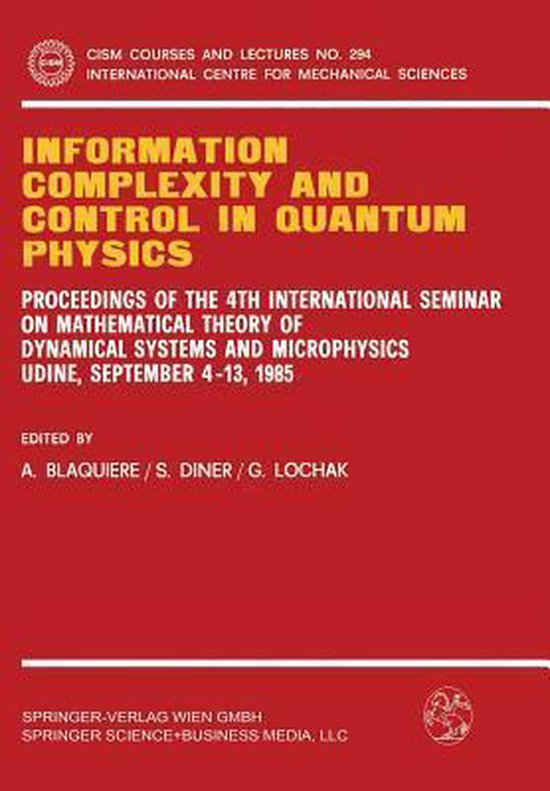 Information Complexity and Control in Quantum Physics | 9783211819920 ...
