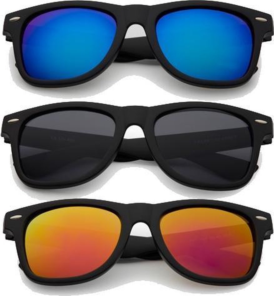 Freaky Glasses® – Classic Style Brillen - Festival Bril – Rave Zonnebril – Dames – Heren - 3 Stuks