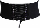 Zac's Alter Ego Taille riem Lace up corset Zwart