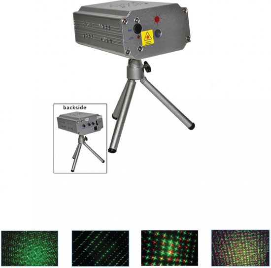 Compacte Twinkling disco laser projector feestverlichting - Muziek gestuurde licht effecten
