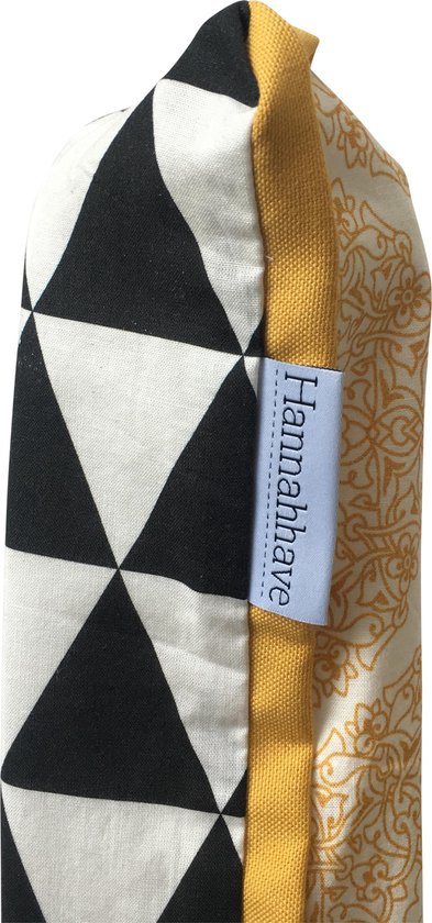 Product: Hannahhave aankleedkussenhoes Crazy Yellow , Zwart wit, Oker, van het merk Hannahhave