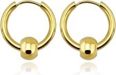 Stalen oorringen Flexible Bead Gold-20mm