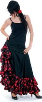 Spaanse Flamenco Luxe Rok - Maat M - Stippen en Volantes - Verkleed Rok