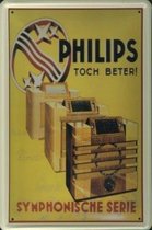 Philips Radio reclame Symphonische Serie reclamebord 10x15 cm