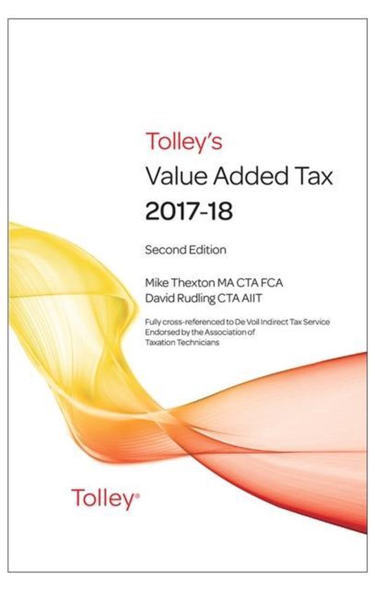 Tolley's Value Added Tax 2017-2018 (Second edition only) - cover