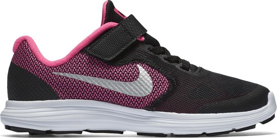Nike Revolution 3 (PSV) Sportschoenen - Maat 35 - Unisex - zwart/roze/zilver  | bol.com