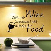 muursticker wallstickershop.eu | I cook with wine