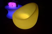 Sfeervolle LED sofa / chair / stoel decoratief verlicht polythyleen met RGB Kleuren en IR Afstandsbediening voor binnen en buiten IP68 – oplaadbaar werkt zowel met als zonder stroom adapter.