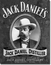 Jack Daniels Wandbord 'Portrait' - Metaal - 30 x 40 cm
