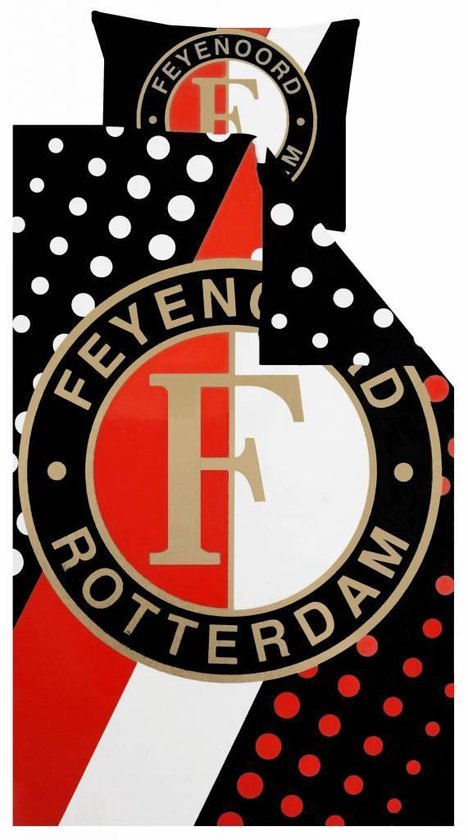 Feyenoord Streep - Dekbedovertrek - Eenpersoons - 140 x 200 - Multi |  bol.com
