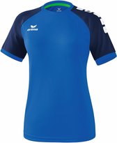 Erima Zenari 3.0 SS Shirt Dames Sportshirt - Maat S  - Vrouwen - blauw/wit