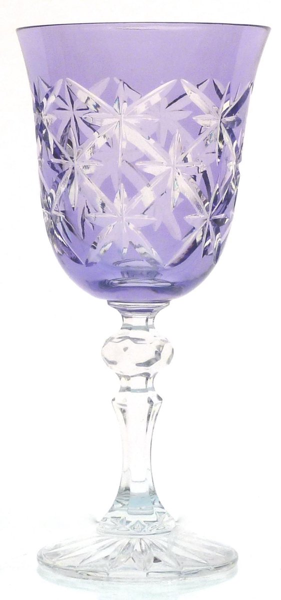 Kristallen wijnglazen - Goblet MARYS CLASSIC- light violet - set van 2 - gekleurd kristal