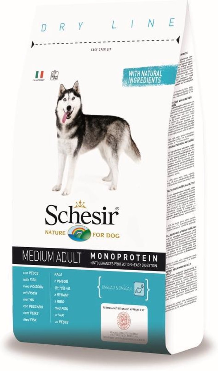 Schesir Medium Adult Fish - Hond - Droogvoer - 12 kg