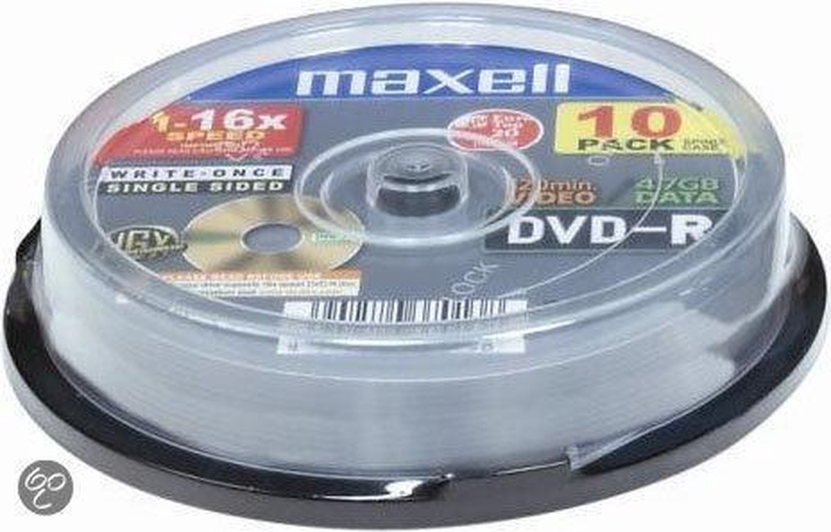 Maxell M160 4,7 Go DVD + R 10 pièce (s) DVD vierge