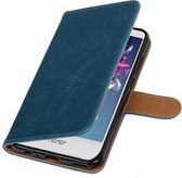 Huawei Honor 8 Pro Honor V9 hoesje book case vintage lederlook blauw