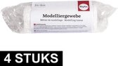 4x Gips gaas/gipsverband 8 cm x 300 cm - Gipsrollen - Zwanger - Gipsbuik - Maskers - Afdruk lichaam