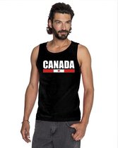 Zwart Canada supporter singlet shirt/ tanktop heren XL