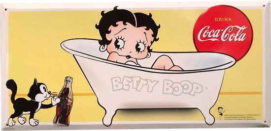 Betty Boop Coca-Cola Metalen Bord