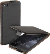 Lelycase zwart eco leather flipcase HTC One X9 Telefoonhoesje