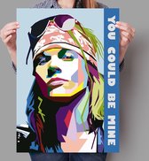 Poster Pop Art Axl Rose - Guns N' Roses - 50x70cm