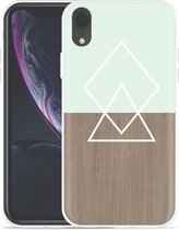 Geschikt voor Apple iPhone Xr Hoesje Wood Simplicity - Designed by Cazy