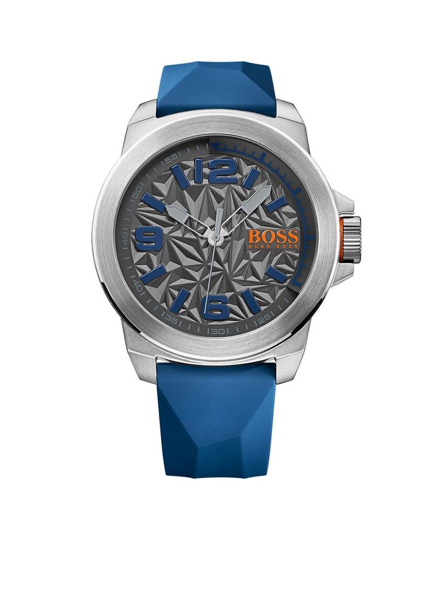 Hugo Boss Orange New York HO1513355 - Horloge - Siliconen - Blauw - 50 mm