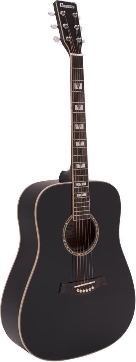DIMAVERY STW-40 western gitaar - steelstringgitaar, zwart