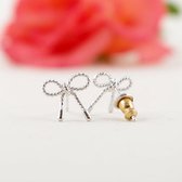 24/7 Jewelry Collection Strik Oorbellen - Knoop - Strikje - Zilverkleurig