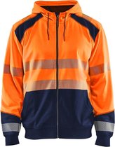 Blaklader Hooded sweatshirt High Vis - High Vis Oranje/Marineblauw - L