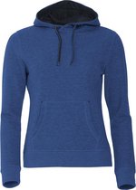 Clique Classic Hoody Ladies Blauw Melange maat S