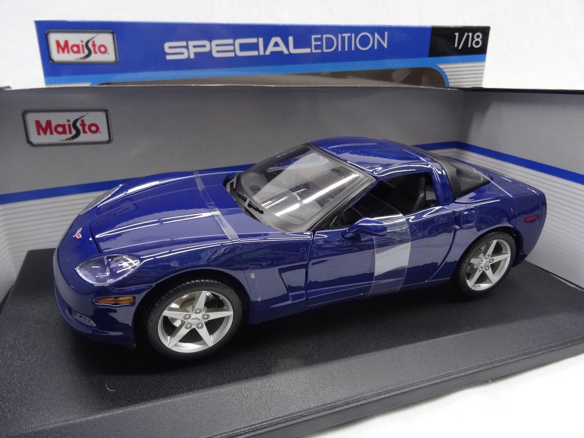 Maisto 1978 Chevrolet Corvette Bleue – Modèle Diecast 1:39 Neuf En Boîte, Métal Moulé Sous Pression