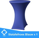 Statafelrok Luxe x 1 - Statafel Tafelrok - Statafelhoes - Stretch – BLAUW - ∅80 x 110 cm – geschikt voor Horeca Evenementen | Sta Tafel Hoes | Statafel | Staantafelhoes | Cocktailp