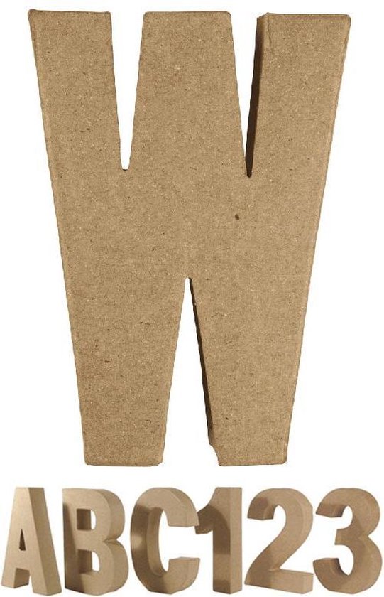 Papier mache letter W