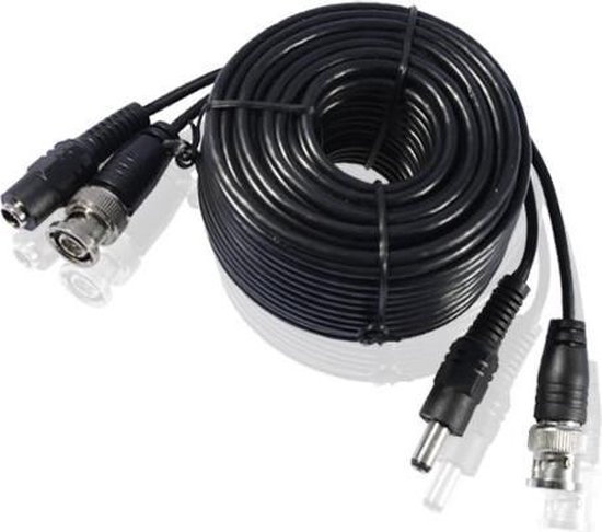 Coax Kabel - 20 Meter / 12V - AHD/CVI/TVI - Full HD Kabel - RG59 van Merkloos — afbeelding 3