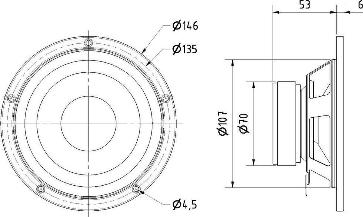 Visaton W 130 S - 8 Ohm 5 inch 13 cm Midwoofer 50 W 8 Ω