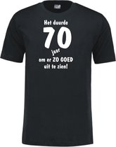 Mijncadeautje - Leeftijd T-shirt - Het duurde 70 jaar - Unisex - Zwart (maat XL)