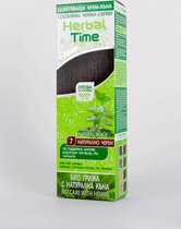 HERBAL TIME Natural Black #7 - Natuurlijke Henna Haarverf Zonder Ammoniak, PPD, (Waterstof)peroxide - 75ml