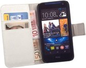 HC Bookcase Wit Flip case Wallet Telefoonhoesje HTC Desire 310