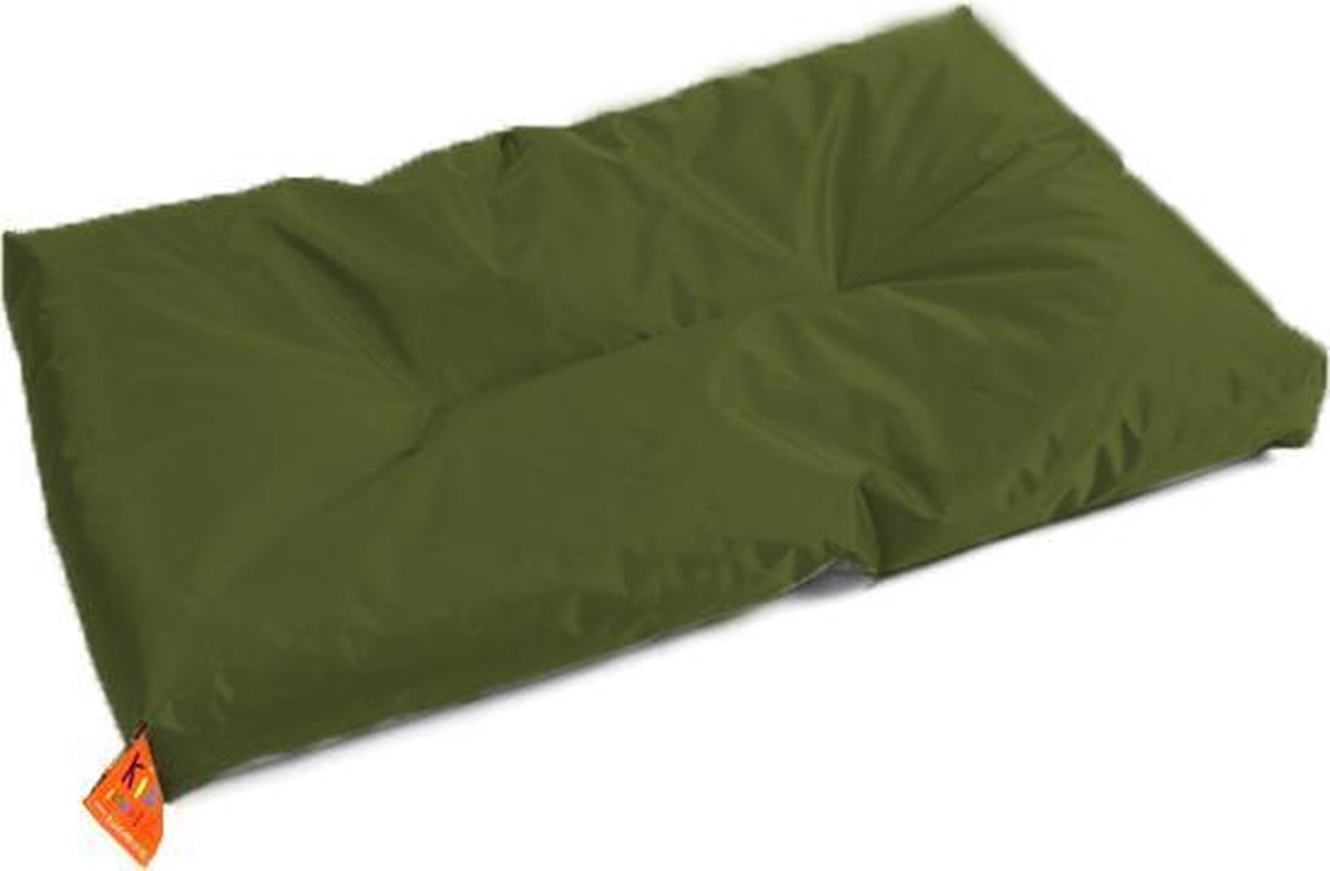 KidZ ImpulZ Groot Aankleedkussen XXL 90x50 cm - 10 cm dik - Gevuld met korrels - Olijfgroen