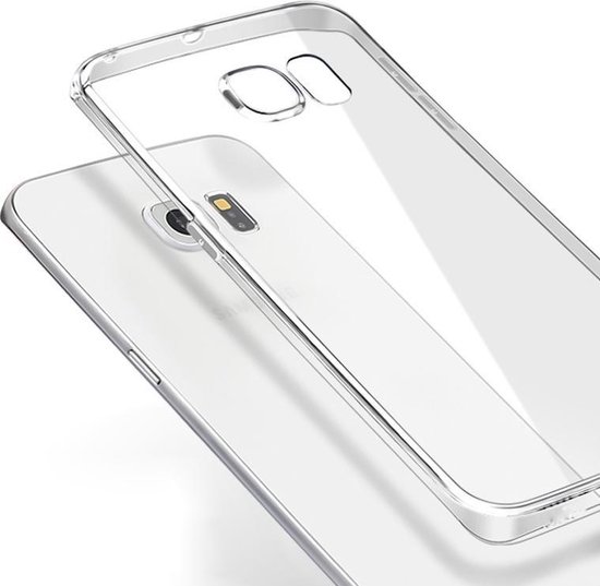 Telefoonhoesje voor Samsung Galaxy S6 edge Transparant - Dun flexibel siliconen