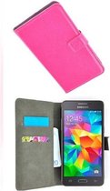 Wallet Bookcase Roze Telefoonhoesje Samsung Galaxy Grand Prime Plus