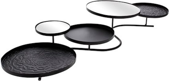 Aantrekkingskracht slepen nakomelingen Decoratief plateau - kaarsen - decoratie - schaal - plateau - zwart -  spiegel -53 cm | bol.com