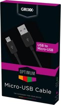 GRIXX Optimum Cable Micro USB Nylon 1.8 m Black