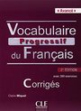 Vocabulaire progressif du français - Niveau avancé, 2ème édition, Corrigés