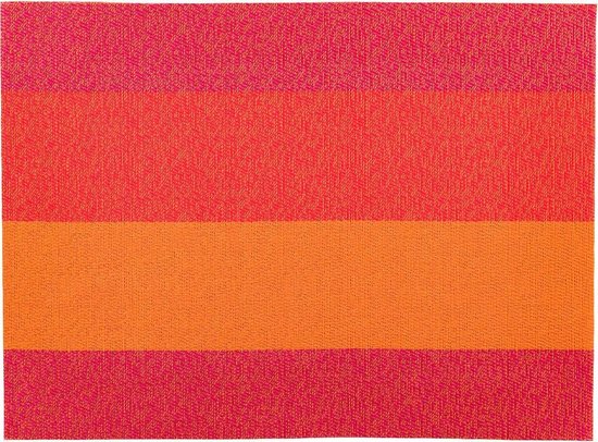 Placemat rechthoekig Oranje/Rood/Roze 45 x 33 cm, set van 6 stuks | bol.com