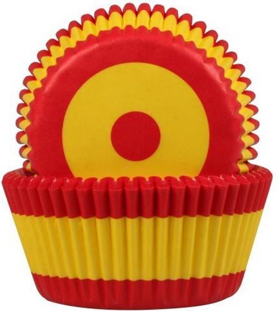 House of Marie Cupcake Vormpjes Spaanse vlag pk/50