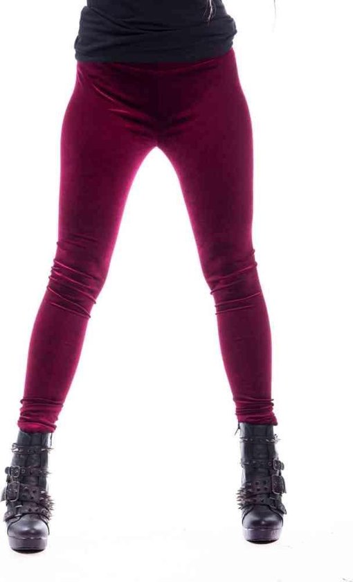 Kust Vooruit Australische persoon EDIT VELVET leggings dames rood - M | bol.com