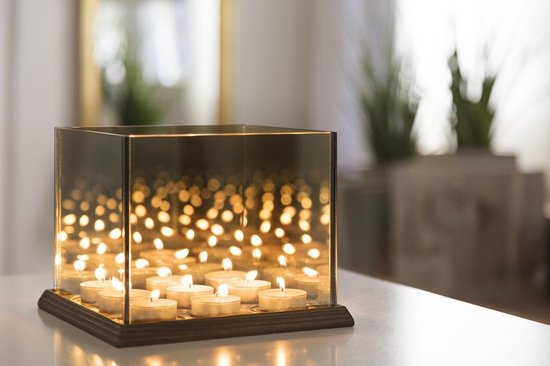 Candle Light Waxinelichthouder met spiegelglas