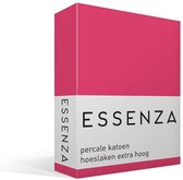 Essenza - Hoeslaken - Percale katoen - 90 x 220  - Raspberry