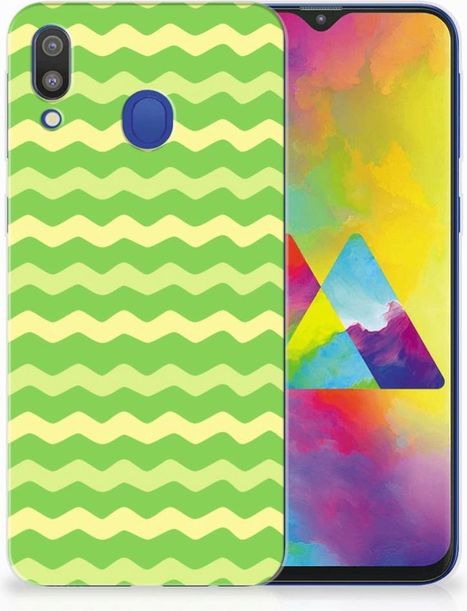 Samsung Galaxy M20 (Power) TPU bumper Waves Green